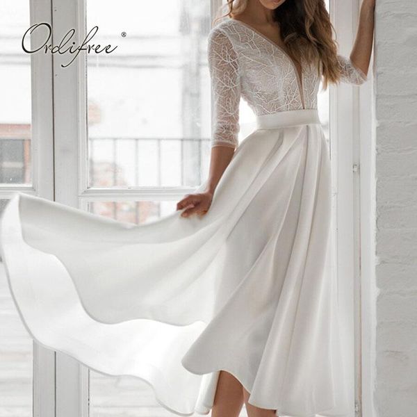 

casual dresses ordi2021 summer women long party dress backless white solid bow night evenig, Black;gray