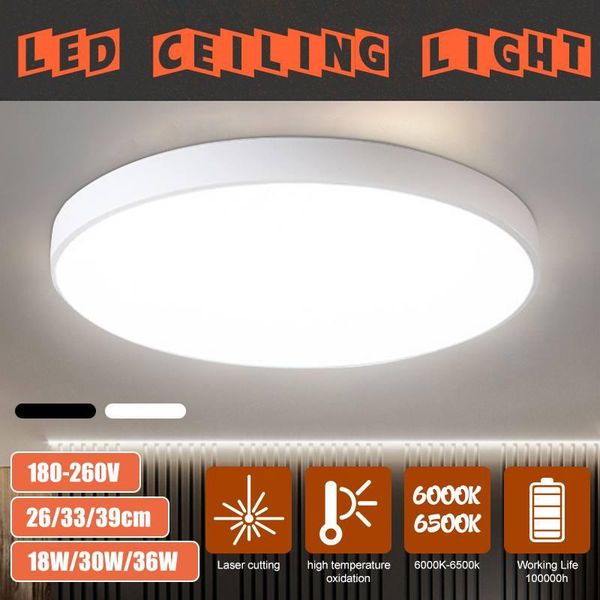 

ultra-thin ceiling light 18w 30w 36w led lights flush mount modern lighting indoor round daylight cold white