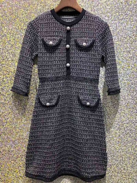 

dress sweater spring casual jumper women geometric patterns knitting beading deco wine red black dress, Black;gray