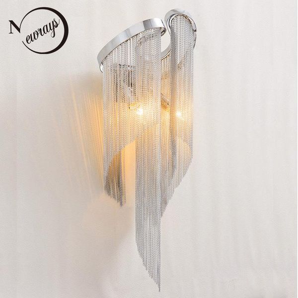 

wall lamp vintage creative aluminum luxury lustre tassel loft led e14 220v light for living room bedroom hallway office bar