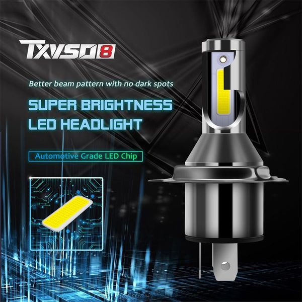 

car headlights 2pcs h4 led bulbs hi/lo light 110w 26000lm headlight bulb conversion lamp accessories drop