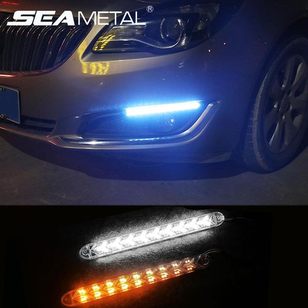 

emergency lights 12v flexible led strip car daytime running light waterproof turn signal exterior details decorative lamps