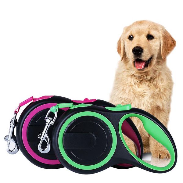 

dog collars & leashes 8m long strong pet leash for large dogs durable nylon retractable big walking leads automatic extending rope