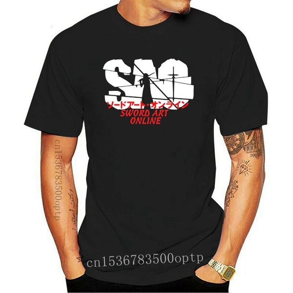 

men's t-shirts sword art online t shirt sao tee kirito swordsman anime gift top, White;black