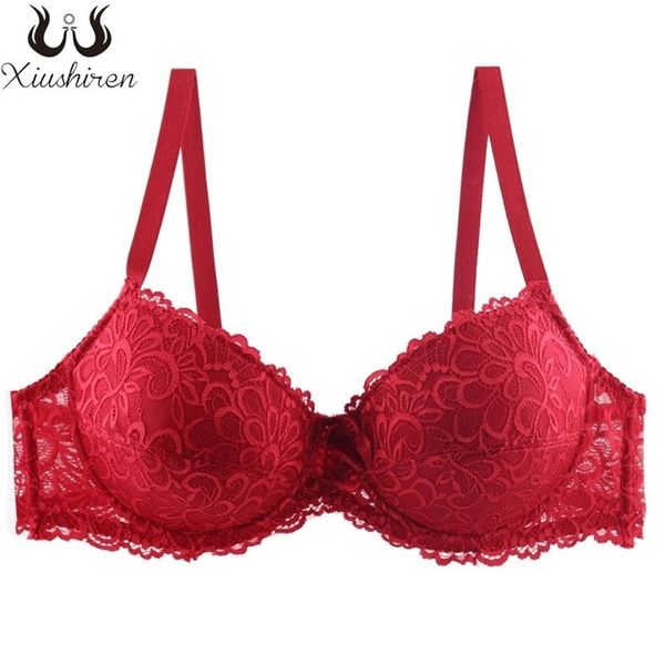 

xiushiren lace women bra plus size c d dd e big size bralette ultrathin pure cotton brassiere embroidery underwear 211110, Red;black