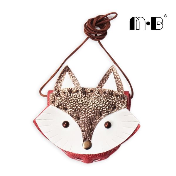 

ins net red handmade fox small waist one shoulder children's messenger bag animal modeling zero wallet