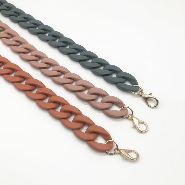 

acrylic shoulder strap diy resin handbag women bag accessories mix color detachable handle bags parts &, Black