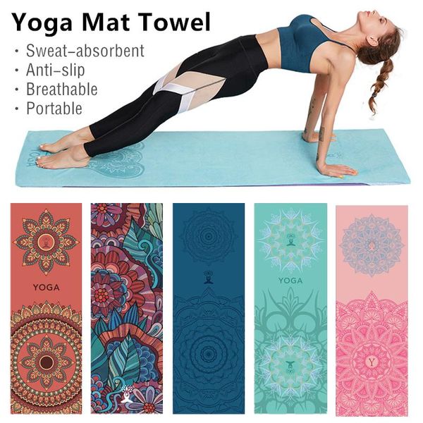 

yoga blankets 11 colors 185*65cm mat towel microfiber non slip blanket absorb fitness workout pilates cover