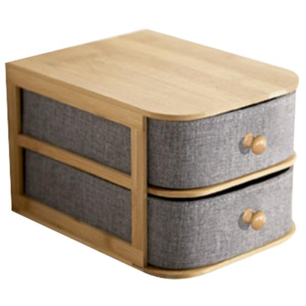 

wooden storage box cosmetic organizer bamboo cloth deskcasket makeup container home organiser boxes & bins