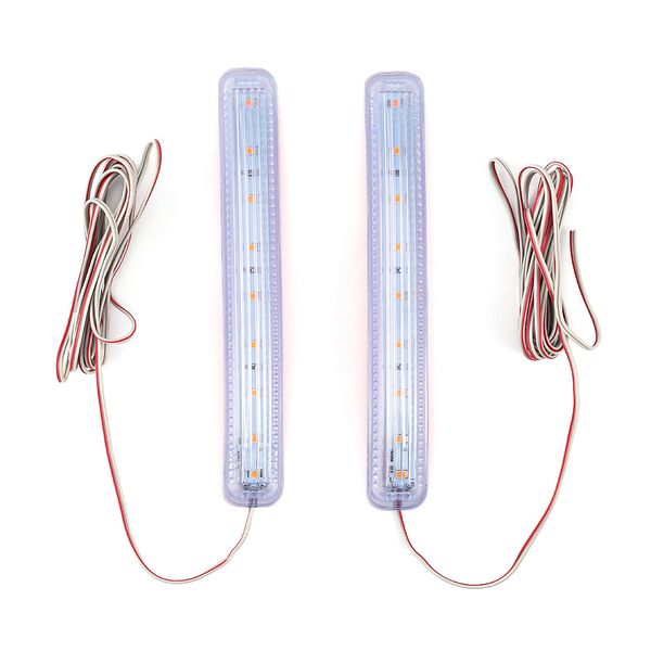 

universal led daytime running turn signal rear view mirror side lights indicator ultra-bright ultra-thin 165 mm 2 pcs 9-led