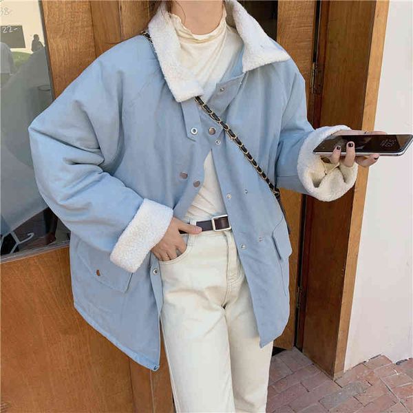 

downs winter puffer jacket for women elegant casual long sleeve button fur down coat female korean style outerwear office parkas, Black