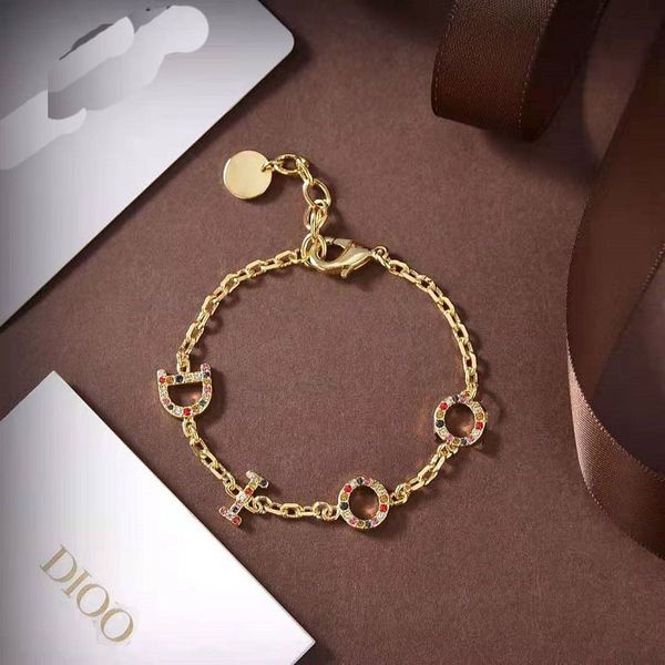 

2021 new d family letter color bracelet, Silver