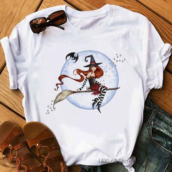 

moonlight ride print tshirts men and womens women halloween vogue funny femme for girls ladies harajuku kawaii clothes, White;black