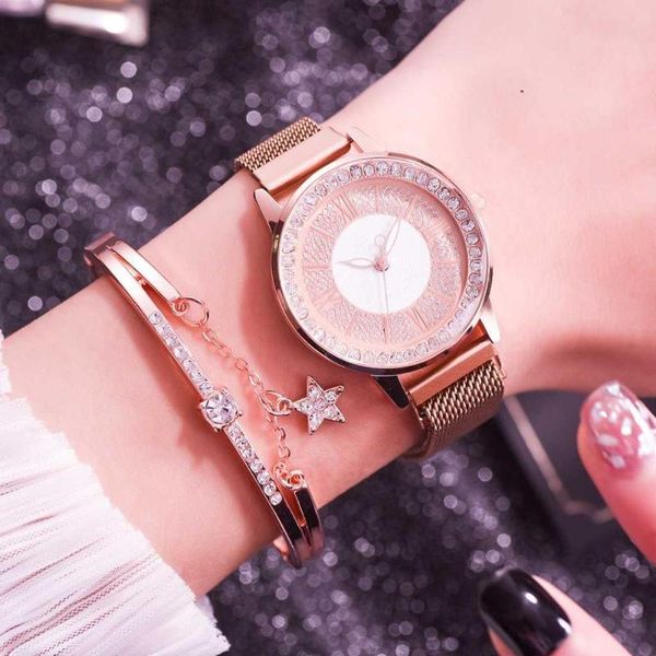 

wristwatches 2021 luxury women watches magnetic rhinestone female clock quartz wristwatch fashion ladies wrist watch relogio feminino, Slivery;brown