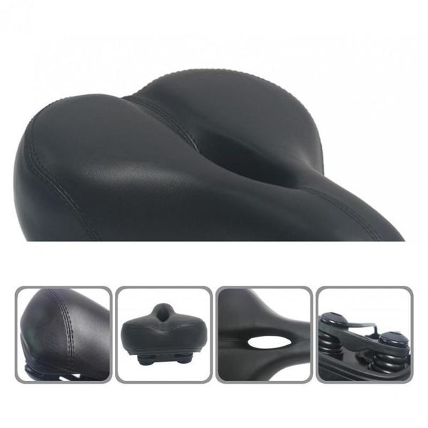 

bike saddles cycling accessory practical streamlined hollow absorption saddle black bicycle thicken for mtb