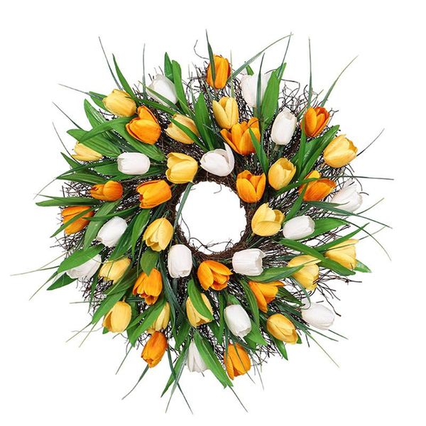 

large door decoration wreath wedding tulip pendant window knocker grass ring decorative flowers & wreaths