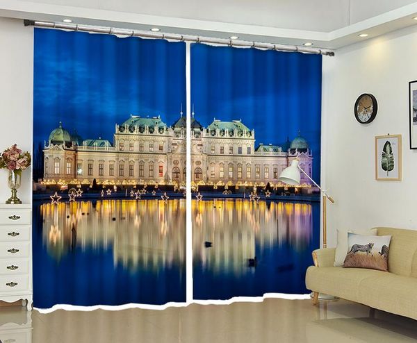 

creative 3d printing famous buildings around the world high-precision shade curtain for living room or el drapes cortians &