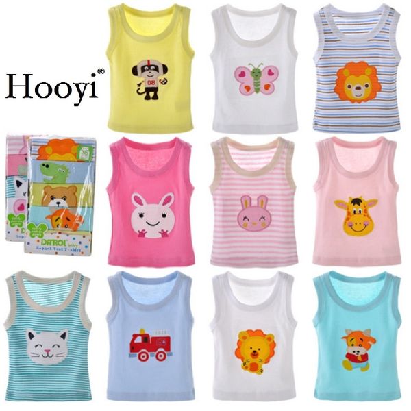 Estate Baby Boy Top senza maniche Ragazze Vest Tanks Canotte Canottiere neonato T-shirt per bambini T-shirt in cotone 0-3Y 210413