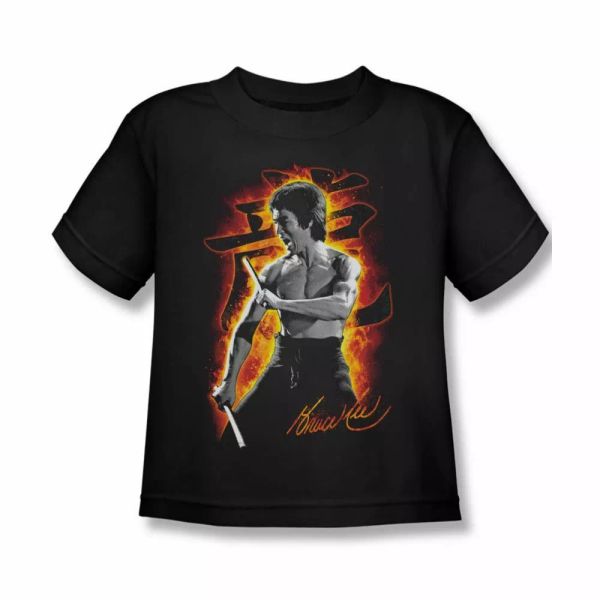 

bruce lee dragon fire juvenile short sleeve t-shirt sizes- s- new, White;black