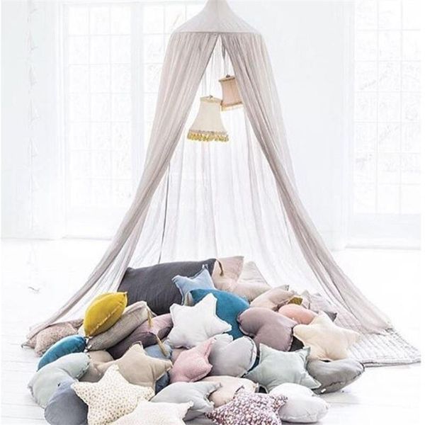 

mosquito net 8 color explosive baby dome cotton tent multicolor children's nordic style linen hanging
