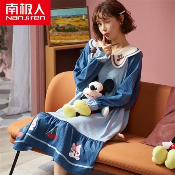 

fashion leisure women cotton nightgowns sleepshirts summer home dress sleepwear loose nightdress indoor clothing casual dresses, Black;gray