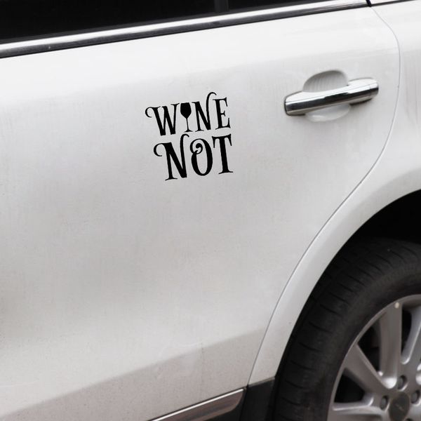 

14cm*14cm fashion wine not vinyl decal car sticker black