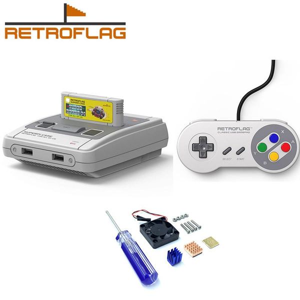 

game controllers & joysticks retroflag superpi case-u case +wired gamepad with coolling fan+heatsink for raspberry pi 3b plus (3b+)/3b