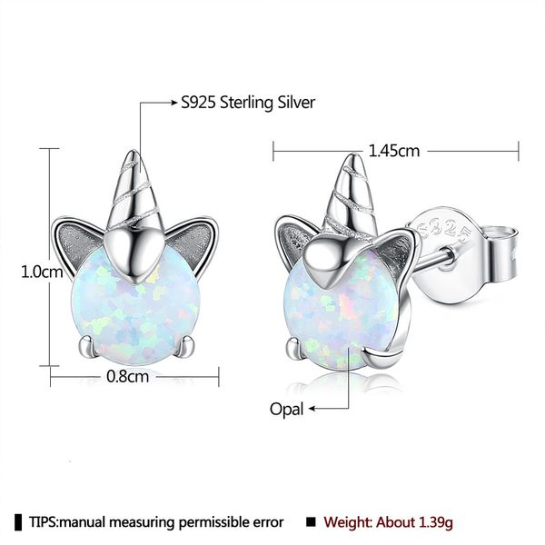 

s925 earrings unicorn aobao silver accessories female ptee0491, Golden