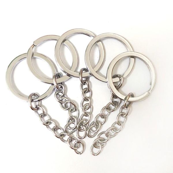 

keychains wholesale diy key rings split chain keychain metal 5pcs 10pcs, Silver