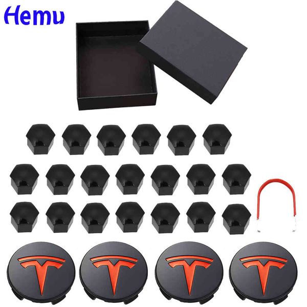 Per Tesla Model 3/ S/ X Kit di viti per coprimozzo in alluminio per centro ruota Accessori decorativi per la modifica del tappo degli pneumatici