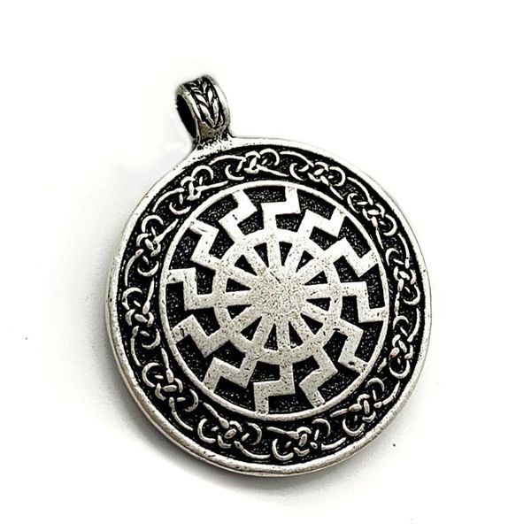 

charms fashion nordic vikings round rune knot metal pendant religious belief diy jewelry accessories, Bronze;silver