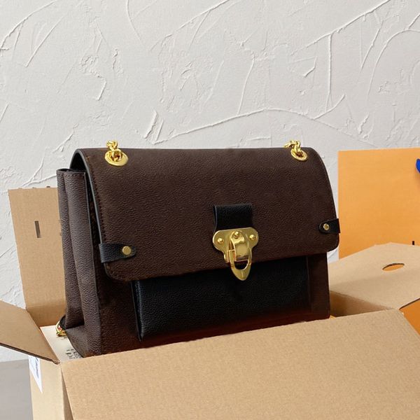 

chain shoulder bags women purse wallets fashion classic flower letter patchwork color genuine leather hasp gold hardware cxm