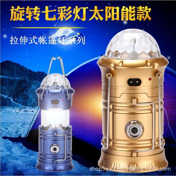 

portable lanterns led colorful solar tent lamp camping household emergency light