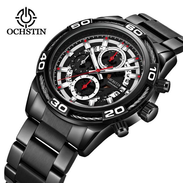 

wristwatches ochstin brand men european business multifunction quartz watch fashion casual calendar luminous waterproof wristwatch, Slivery;brown