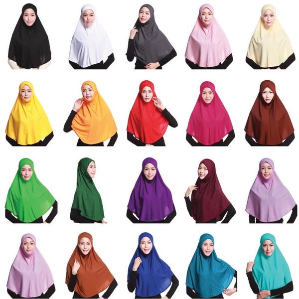 

ethnic clothing muslim fashion 80 cm long cover head crystal linen 19 colors hat lady scarf headwraps for women, Red