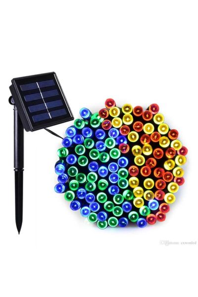 

solar powered 100 led 12 meters rgb multi color garden lighting light decor ornament decorations