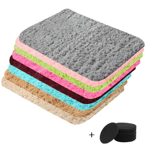 

bedroom fluffy shag feet wiping doormat with 4 corner stickers bedside mat carpet faux fur parlor sofa mini rug door carpets