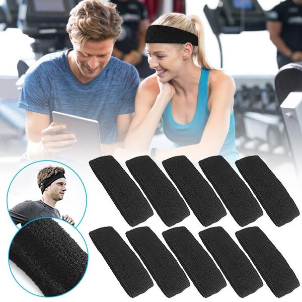 

sweatband 40# sports basketball headband outdoor sweat band activities head 10 pcs elastic safe, Yellow;black