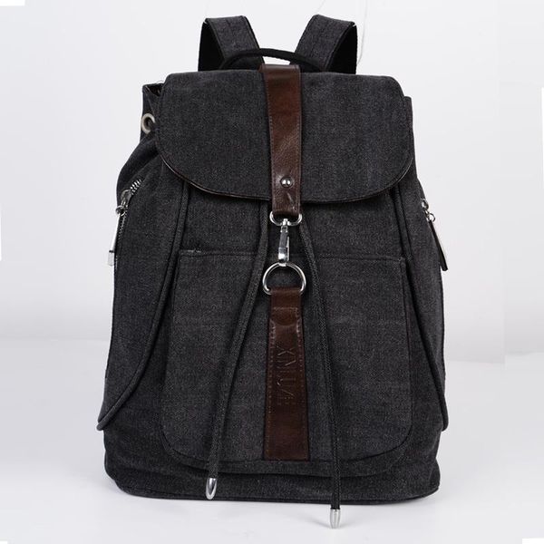 

backpack women vintage casual solid canvas school bag for student multifunction large capacity travel anti-thief rucksack xa249c