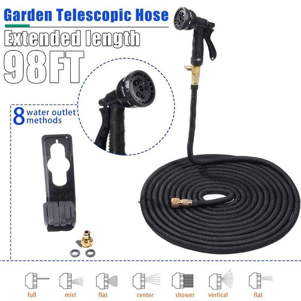 

watering equipments 98ft magic retractable garden hose expandable flexible plastic water hoses pipe with spray gun sprinkler for irrigation