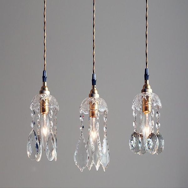 

pendant lamps nordic led crystal light post-modern bar bedroom restaurant decorative cosmos drop lights s luminaria