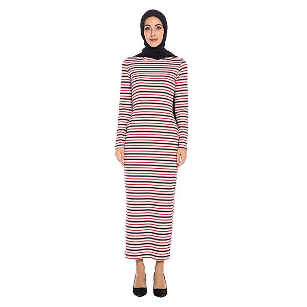 

striped vestidos plus size autumn long maxi dress fall dresses for women ladies sukienki vestido longo robe longue femme elbise, Red