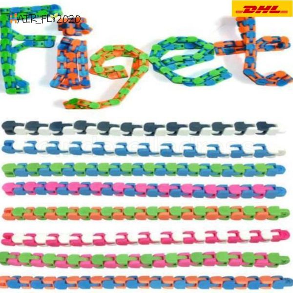 

24 links wacky tracks snake puzzle snap and click sensory fidget toys anxiety stress relief adhd needs educational party keeps fingers ca27