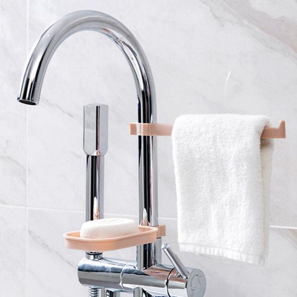 

sink hanging storage rack holder sponge bathroom kitchen faucet clip dish cloth shelf drain dry towel organizer & organization