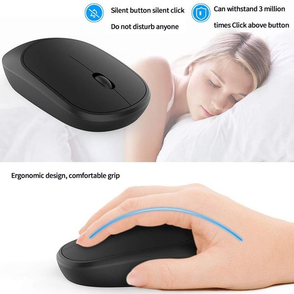 

mouse pads & wrist rests 2.4g silent wireless for computer laptravel mice mini noiseless ultra slim