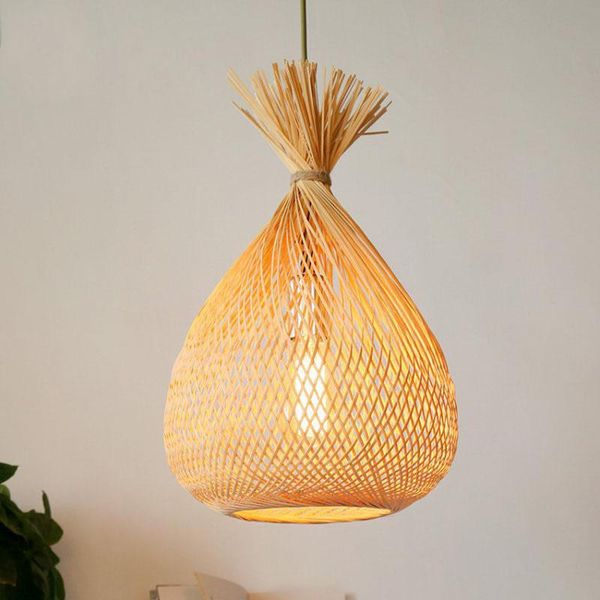 

pendant lamps chinese style bamboo art hang lamp handmade weave lampshade asia rustic japanese restaurant cafe bar suspension luminaire