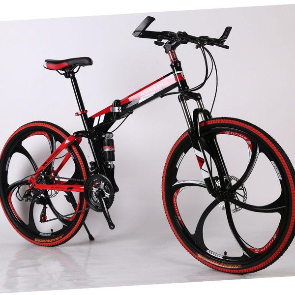 

26-inch folding mountain bike driving variable speed double absorber student racing cross-country bicycle. bikes