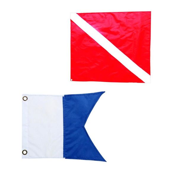 

pool & accessories 2pcs underwater diving snorkeling flag red blue safety gear boat cabin flags