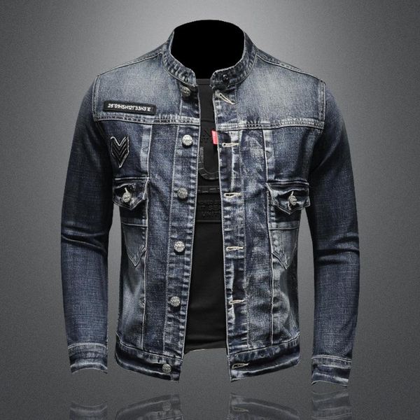 

men's jackets cotton denim jacket men casual solid lapel single breasted jeans autumn slim fit quality coat clothing, Black;brown