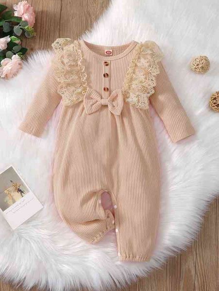 

baby ruffle trim bow front half button jumpsuit she, Blue